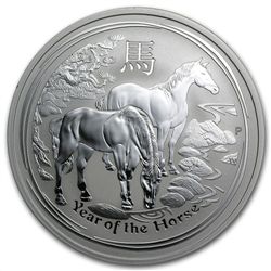 2014 2 oz Silver Australian Lunar Year of the Horse (SI