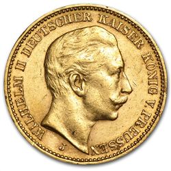 Germany (Prussia) 1905-J Gold 20 Mark (EF)
