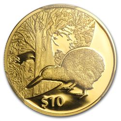 2013 Kiwi Treasures $10 Tane Mahuta 1/4 oz Gold PCGS PR