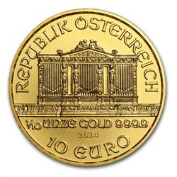 2014 1/10 oz Gold Austrian Philharmonic