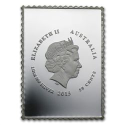 2013 1/2 oz Silver Kangaroo &amp; Map Stamp &amp; Coin