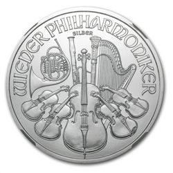 2010 1 oz Silver Austrian Philharmonic MS-69 NGC