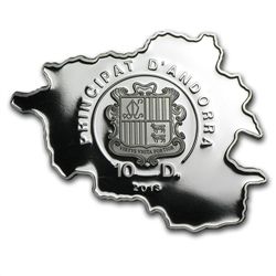 Andorra 2013 Proof Silver Nature Treasure Map Shaped -