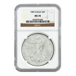 1987 Silver American Eagle MS-70 NGC
