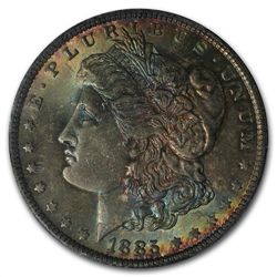 1885-O Morgan Dollar MS-63 PCGS - Elegant Toning - CAC