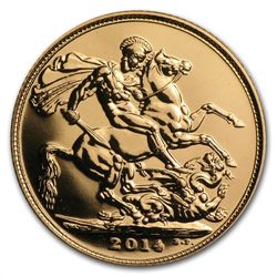 2014 Great Britain Gold Bullion Sovereign AGW .2354