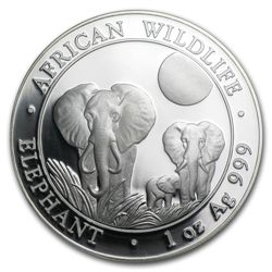 2014 1 oz Silver Somalian Elephant PCGS PR-70 DCAM Firs