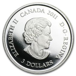 2011 1/4 oz Proof Silver Canadian $3 Family Scene