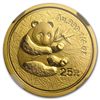 Image 1 : 2000 (1/4 oz) Gold Chinese Panda - MS-70 NGC - Frosted