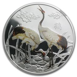 2013 1 oz Silver Niue $2 Feng Shui - Cranes PF-70 UCAM