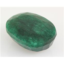 Emerald 126.75ctw Loose Gemstone 37x27x17mm Oval Cut