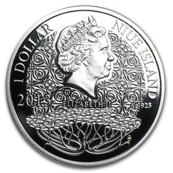 Niue 2013 Proof Silver $1 Magic Calendar of Happines -