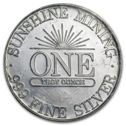 1 oz Sunshine Mining Silver Round (Sealed - Very Nice)