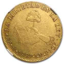 Mexican Eight Escudos Gold 1827 NGC XF 45