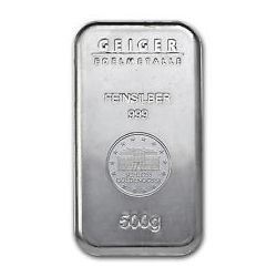 500 gram Geiger Security Line Silver Bar (1/2 kilo)