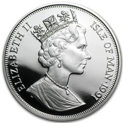 Isle of Man 1998 1 Crown Silver Proof Birman Cat