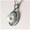 Image 1 : Natural Stone Opal w/ Pearl Round Pendant