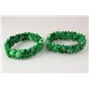 Image 1 : Natural Jade 383.85ctw Stretch Bracelet Lot of 2