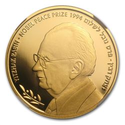 2011 Israel Yitzhak Rabin 1/2 oz Proof Gold Coin PF-69