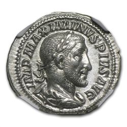 Roman Silver Denarius of Maximinus I (235-238AD) NGC Ch