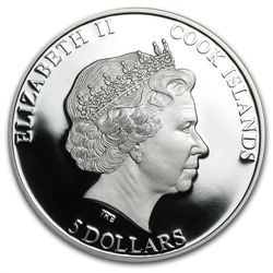 Cook Islands 2013 Proof Silver $5 Chelyabinsk Meteorite