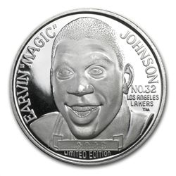 1 oz Magic Johnson Silver Round .999 Fine