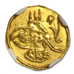 Turkey AH 1/4 Zeri Mahbub Gold Coin MS-63 NGC