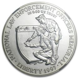1997-P Law Enforcement $1 Silver Commemorative - MS-69