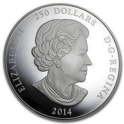 2014 1 Kilo Silver Canadian $250 Lunar - Year of the Ho