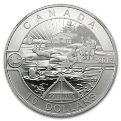2013 1/2 oz Silver Canadian $10 Summer Fun - PF-69 Matt