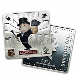 2013 1 oz Silver Niue $2 Monopoly 2 Coin Set