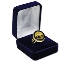 2014 1/20 oz Gold Panda Ring (Polished - Onyx)