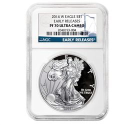 2014-W (Proof) Silver American Eagle PF70 NGC UCAM ER (
