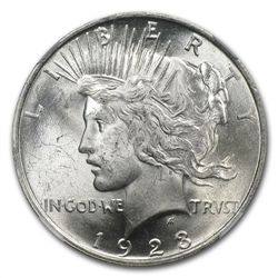 1922-1925 Peace Silver Dollars - MS-62 NGC