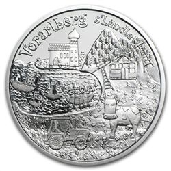 2013 Vorarlberg 10 Euro Silver Proof Coin ASW 0.4759