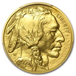 2008-W 1/10 oz Gold Buffalo MS-70 PCGS First Strike Bla
