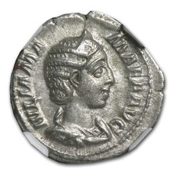 Roman Denarius Julia Mamaea (222-235AD) NGC ChAU