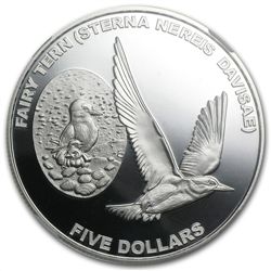 2012 1 oz Silver New Zealand $5 Fairy Tern PF-69 UCAM N