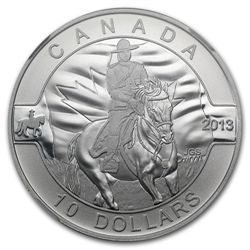 2013 1/2 oz Silver Canadian $10 RCMP PF-69 MATTE NGC