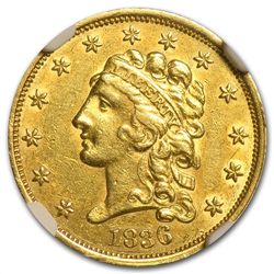 1836 $2.50 Gold Classic Head - Block 8 - AU-58 NGC