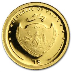 Palau 2013 Gold $1 The Historic Meeting - Two Popes