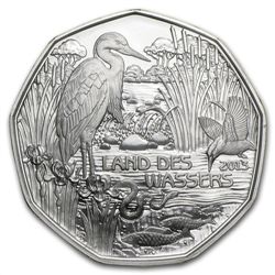 2013 Land of Water 5 Euro Silver Coin ASW 0.2058