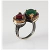 Image 1 : Natural Stone Statement Victorian Design Ring