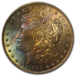 1885-O Morgan Dollar MS-65 PCGS - Beautiful Toning - CA