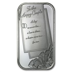 2014 1 oz Wedding Silver Bar (w/Gift Box &amp; Capsule)