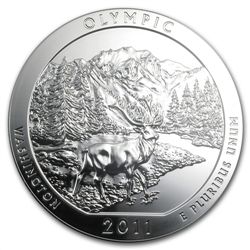 2011 5 oz Silver ATB Olympic MS-69 DMPL FS John Mercant