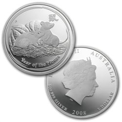 2008 Year of the Mouse - Silver 3-Coin Proof Set - (Ser