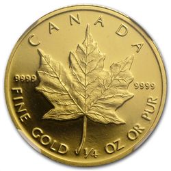 1989 1/4 oz Proof Gold Maple Leaf PF-69 NGC