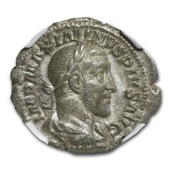 Roman Silver Denarius of Maximinus I (235-238AD) NGC XF