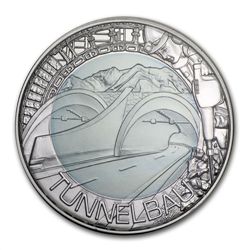 2013 Tunnelbau 25 Euro Silver Niobium Coin ASW 0.26045